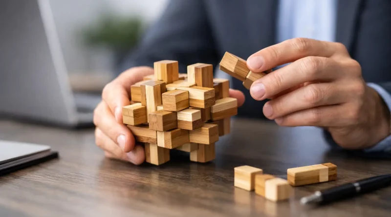 Bambuspuzzle Lösung schwer richtig angehen