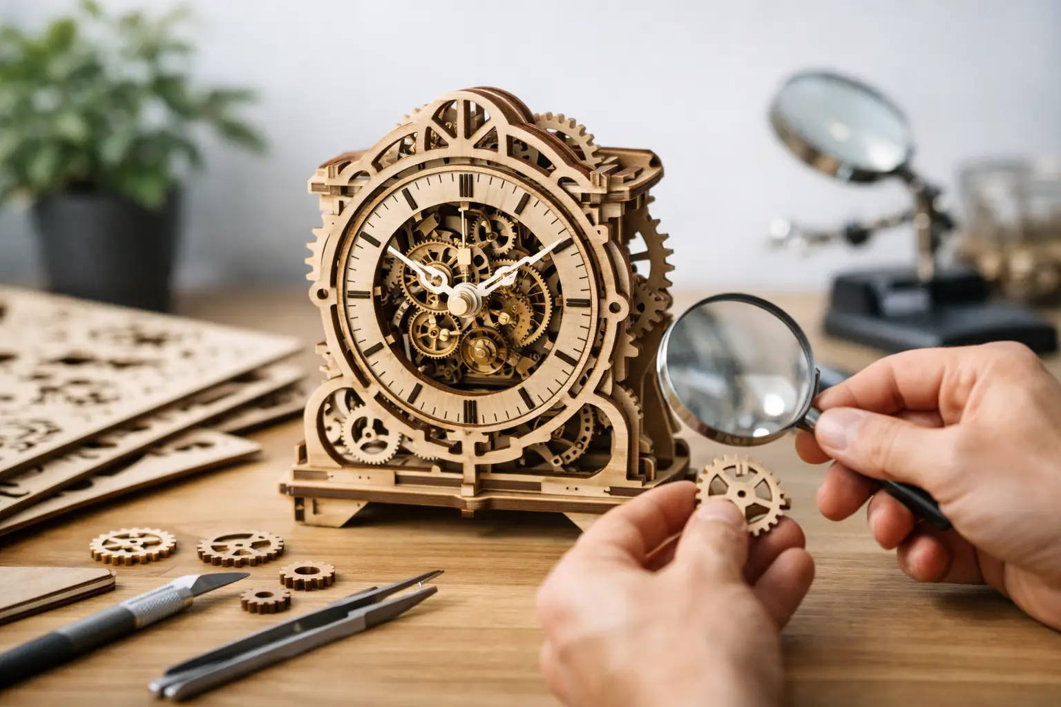 3D-Holzmodell mit Uhrwerk richtig wählen