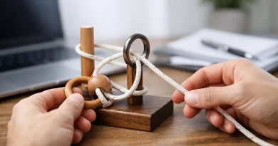 Seilpuzzle Schritt für Schritt lösen