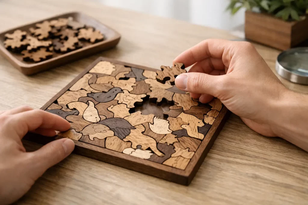 Holzpuzzle sauber ohne Bruch lösen - so geht's