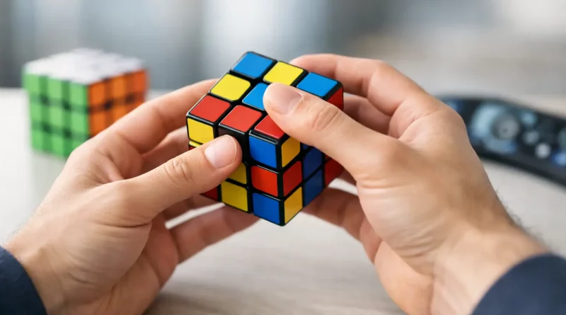 Speedcube-Anfänger verbessert Fingertricks schnell