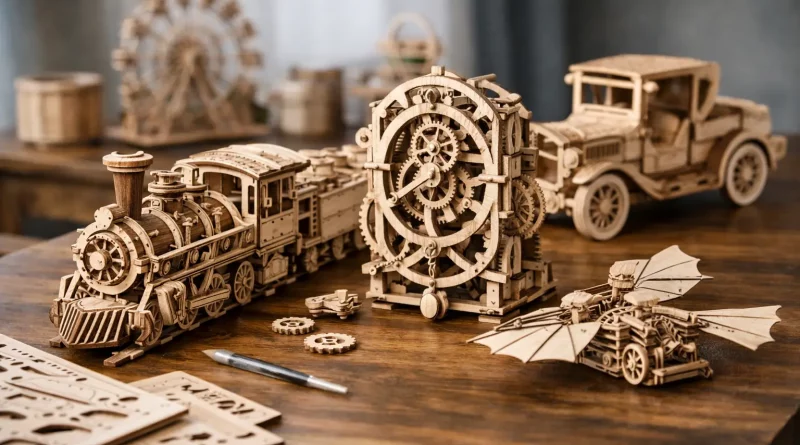 Ugears Modell Review für mechanische Holzbausätze