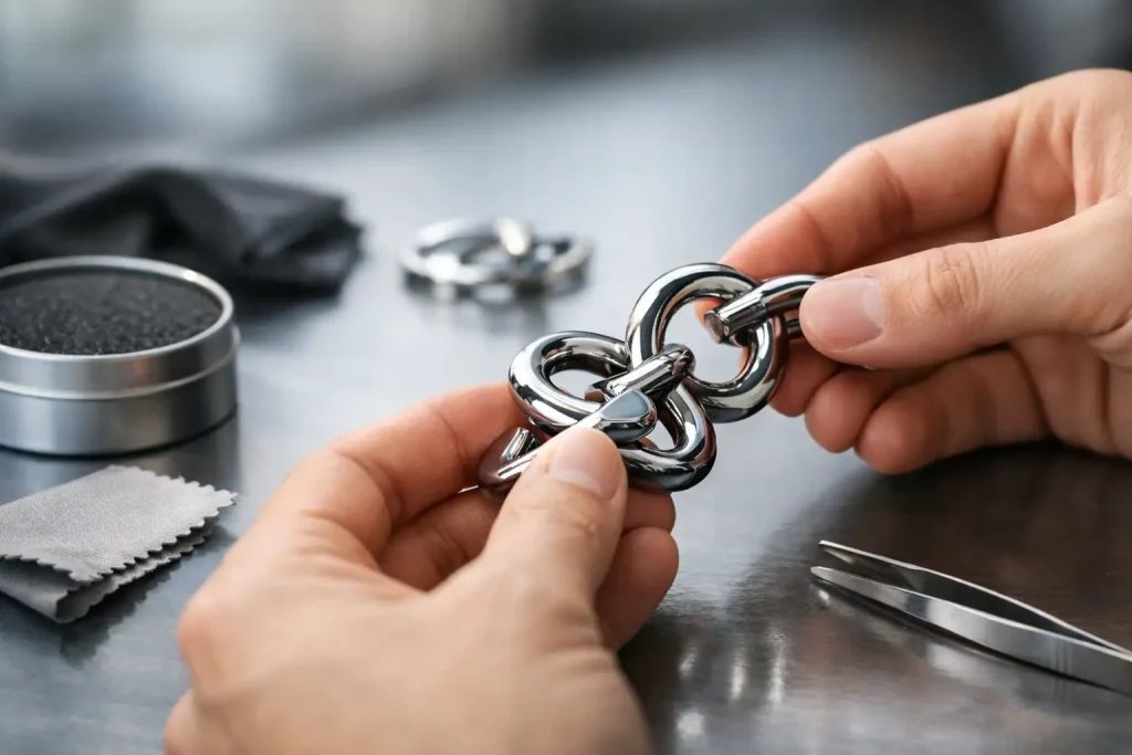 Metallpuzzle ohne Kratzer lösen leicht gemacht